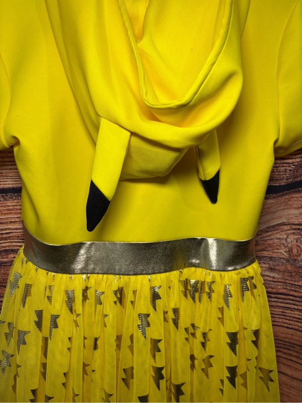 Pokemon Yellow Pikachu Costume Dress with Silver Accents